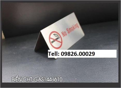 Biển nosmoking inox- Sản phẩm đẹp- trang trọng-sử dụng lâu bền