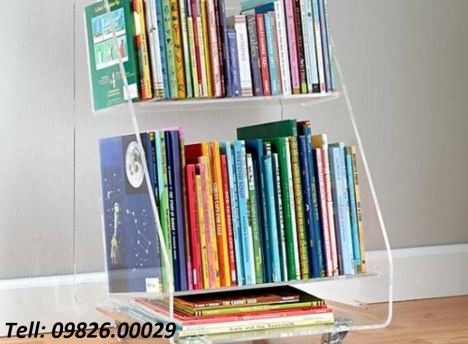 Mẫu các loại kệ mica trưng bày sách đẹp- sang trọng nhất