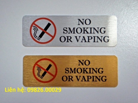 Biển nosmoking inox- Sản phẩm đẹp- trang trọng-sử dụng lâu bền