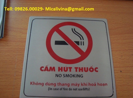 Biển nosmoking inox- Sản phẩm đẹp- trang trọng-sử dụng lâu bền