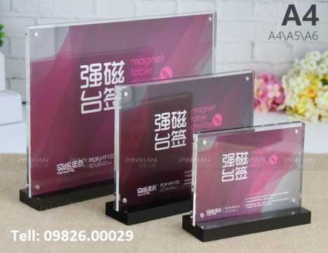 Kệ menu để bàn hít nam châm – NHận làm số lượng theo yêu cầu