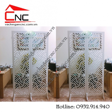8 mẫu vách ngăn bình phong gỗ đẹp cắt cnc hoa văn hiện đại