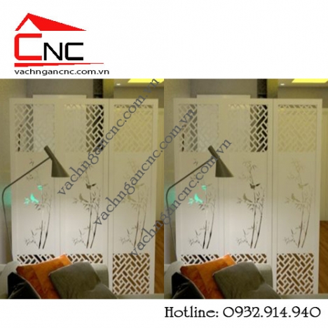 8 mẫu vách ngăn bình phong gỗ đẹp cắt cnc hoa văn hiện đại