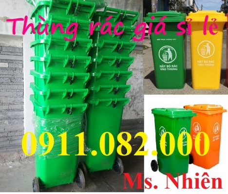 Cung cấp thùng rác 660 lít giá rẻ- 4 bánh xe nắp kín