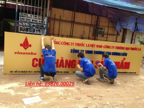 Nhận sản xuất,thi công các loại biển quảng cáo