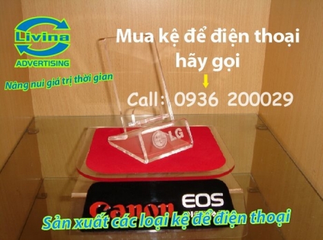Thiết kế-gia công các loại kệ điện thoại mica đẹp, sang trọng