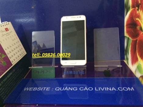 Thiết kế-gia công các loại kệ điện thoại mica đẹp, sang trọng