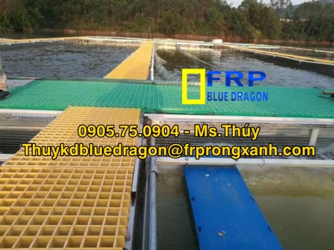 Frp grating kháng hóa chất, không rỉ sét, chống cháy lan