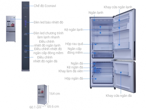Tủ lạnh Panasonic 290 lít NR-BV329QSVN, NR-BV329XSVN, NR-BV329QKV2, NR-BV328GKV2 chính hãng, giá rẻ