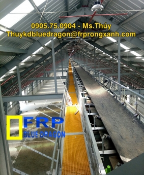 Frp grating kháng hóa chất, không rỉ sét, chống cháy lan