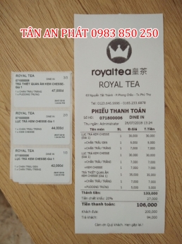 Máy tính tiền cho quán Trà sữa tại Đồng Nai, Bình Dương