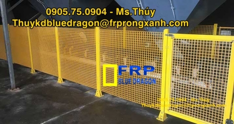 Frp grating kháng hóa chất, không rỉ sét, chống cháy lan