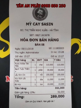 Máy tính tiền cho quán mỳ cay- quán nướng