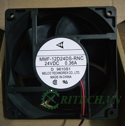 chuyên cung cấp Quạt DC 2 dây MMF-12D24DS-RNC 24V kích thước 12x12x3.8cm cho biến tần mitsubishi giá