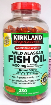 Dầu cá Wild Alaskan Fish Oil tim mạch não bộ 230 viên từ Mỹ