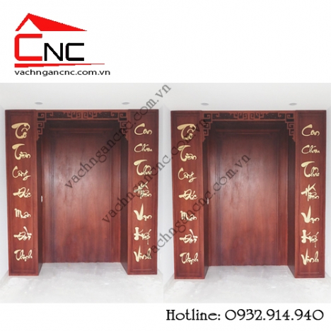 Vách ngăn phòng thờ, mẫu vách chắn bàn thờ chung cư giá rẻ