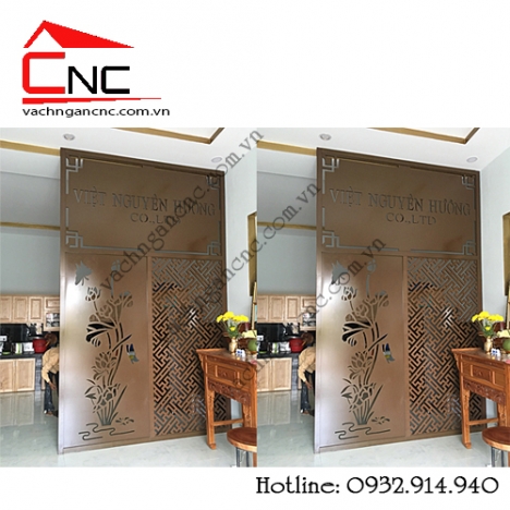 Vách ngăn phòng thờ, mẫu vách chắn bàn thờ chung cư giá rẻ