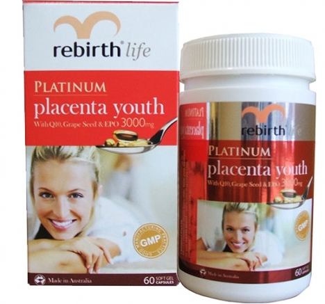 Nhau Thai Cừu đẹp da săn chắc da Placenta Youth 60 viên của Úc