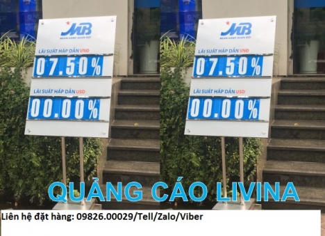 Làm biển lãi suất ngân hàng giá rẻ- Cung cấp các loại biển lãi suất