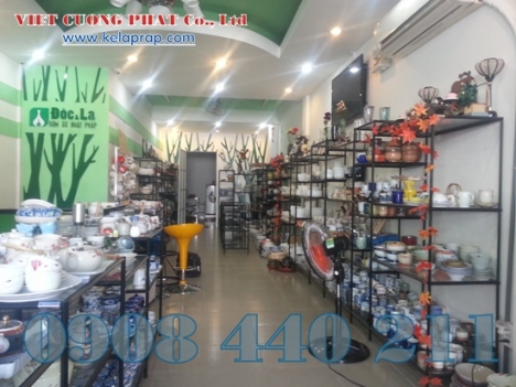 Thiết kế gian hàng hội chợ, ,kệ shoowroom tháo ráp kệ mẫu không gắn ốc vít VCP