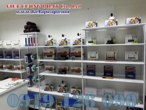 Thiết kế gian hàng hội chợ, ,kệ shoowroom tháo ráp kệ mẫu không gắn ốc vít VCP