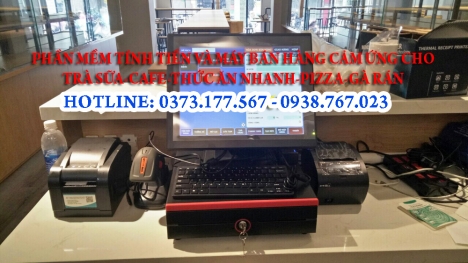 Máy tính tiền quán trà sữa màn hình cảm ứng