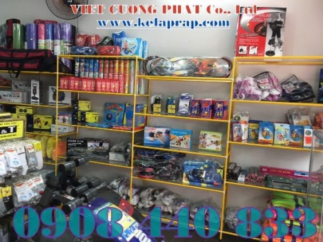 Quầy kệ trưng bày,kệ sắt tháo ráp,giá kệ không gắn ốc vít VCP