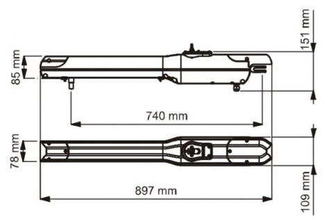 Motor cổng tay đòn SERRA 320 chính hãng GIBIDI (made in Italy)