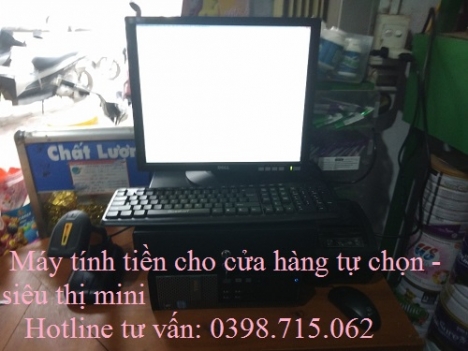 Trọn bộ máy tính tiền cho siêu thị, tạp hóa tại Kiên Giang 