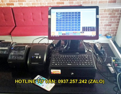 Máy tính tiền cảm ứng cho chuỗi hệ thống quán trà sữa tại Quận 9, quận 11, TPHCM