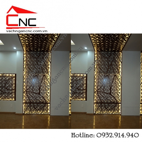 Tổng hợp mẫu vách ngăn tủ kệ gỗ trang trí phòng khách đẹp