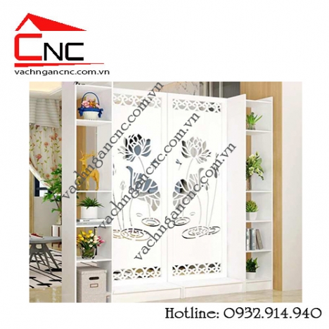 Tổng hợp mẫu vách ngăn tủ kệ gỗ trang trí phòng khách đẹp