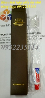 Bộ amenities ép nhũ, amenities cao cấp khách sạn
