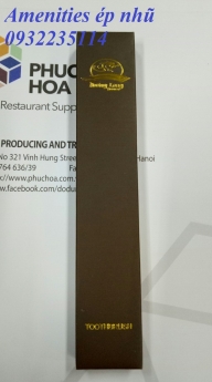 Bộ amenities ép nhũ, amenities cao cấp khách sạn