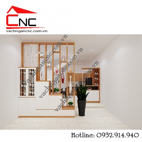 Cách chọn lam gỗ cầu thang kết hợp vách ngăn hoa văn đẹp