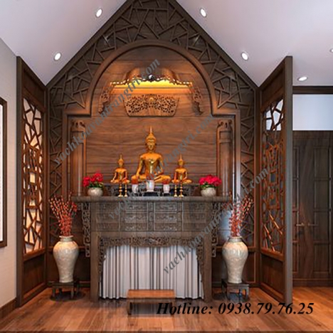 Vách ngăn phòng bàn thờ cnc_nơi thờ cúng tâm linh