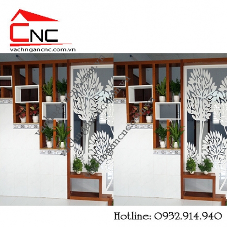 Cách chọn lam gỗ cầu thang kết hợp vách ngăn hoa văn đẹp