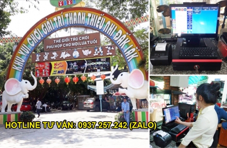 Máy tính tiền cho khu vui chơi, quán cafe sân vườn tại Bình Dương