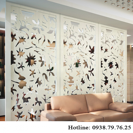 Thiết kế vách ngăn trang trí hoa văn cnc mẫu mã mới