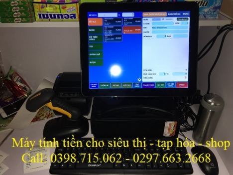 Cung cấp máy tính tiền cảm ứng cho siêu thị - tạp hóa tại Phú Quốc 