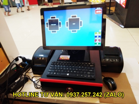 Máy tính tiền cảm ứng cho chuỗi hệ thống quán trà sữa tại Cần Thơ