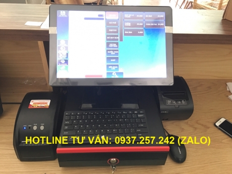 Máy tính tiền cảm ứng cho chuỗi hệ thống quán trà sữa tại Cần Thơ