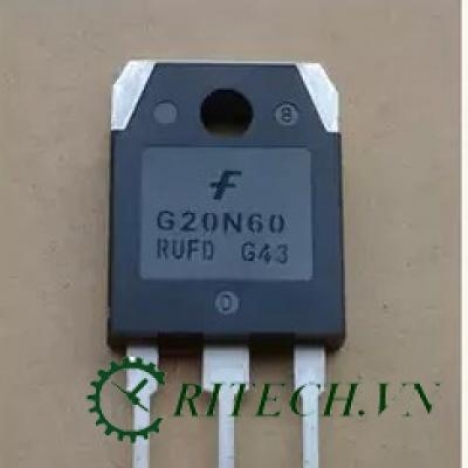 chuyên cung cấp G20N60RUFD, G20N60, SGH20N60RUFD IGBT 20A 600V TO-3P chính hãng