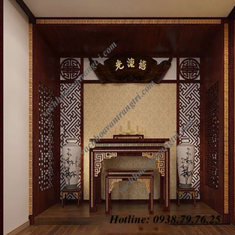 Những mẫu vách ngăn phòng khách và bàn thờ cắt cnc