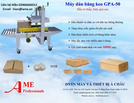 Máy dán băng keo thùng Carton giá cạnh tranh