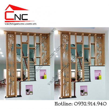 Quận 7 với những công trình vách ngăn gỗ trang trí cầu thang