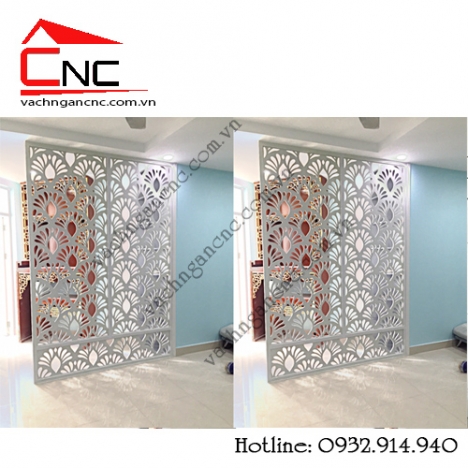 18 cách trang trí phòng khách bằng vách ngăn cnc đẹp