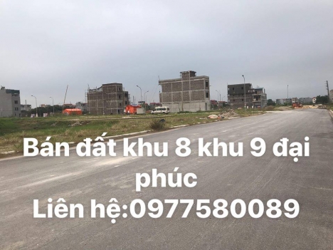 chính chủ cần bán lô góc 2 mặt tiền khu 6 đại phúc