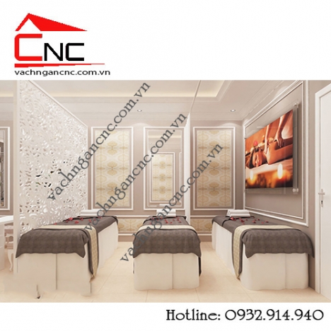 Thiết kế spa tphcm bằng vách ngăn cnc trang trí mẫu đẹp