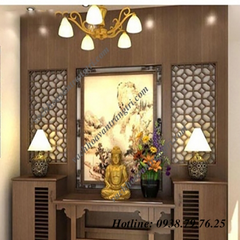 Cổ điển với mẫu vách ngăn phòng thờ, vách bàn thờ cnc